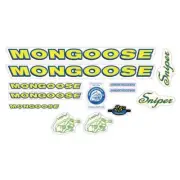 Mongoose - 1999 Sniper for Green frame - Decal set - old school bmx