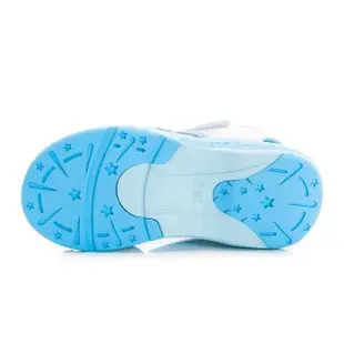 【MOONSTAR 月星】童鞋迪士尼冰雪奇緣電燈涼鞋(藍)