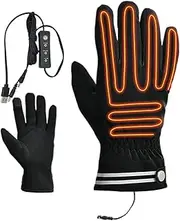 [Generic] Heating Gloves for Women,Warm Heating Gloves USB Heated Gloves | Electric Thermal Glove Touchscreen Winter Glove for Men & Women