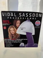 NEW Vidal Sassoon professional salon style Ionic Bonnet Hair Dryer 1875 watts