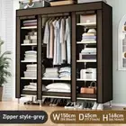 Durable Portable Wardrobe - a Standalone Fabric Wardrobe with Shelves and Hangin