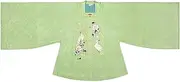 [JIMINISO] Spring Green Ming Dynasty Chinese Imitation Makeup Flower Embroidery Square Collar Coat White Horse Face Skirt
