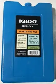 Igloo Ice Block - LARGE Blue. Freeze And Re-Use. Brand New!