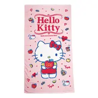 在飛比找PChome24h購物優惠-Hello Kitty 棉質浴巾 70x140cm (粉拿蘋