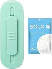Flosser Storage Box | Automatic Flosser Travel Case,Floss Holder Reusable, Floss Pick Dispenser, 110 Floss Picks, Two-Way Use For Cleaning Teeth