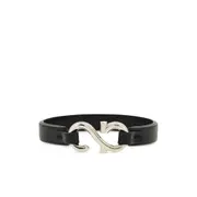 [Ferragamo] Ferragamo-Bracciali Argento Nero-Uomo OS