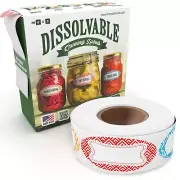 MESS Dissolvable Canning Labels for Jars - Dissolvable Food Labels - 1x2.25 i...