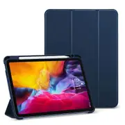 For Apple iPad Pro 11 2020 Case, iPad Pro 11 2020 Cover Folio Leather Case Cover With Pencil Holder (Navy Blue)