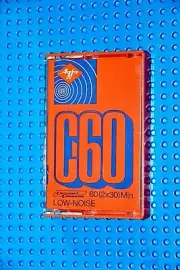 AGFA LOW NOISE ORANGE 60 TYPE I 1972 BLANK CASSETTE TAPE (1) (NEW)