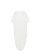 Mesh tunic dress in viscose S white