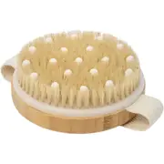 Dry Brushing Body Brush, Canvas Strap. Exfoliating Brush with Soft Massage Nodules to Reduce Cellulite. Dry Brush for Cellulite and Lymphatic Drainage with Natural Boar Bristles to Keep Skin Healthy