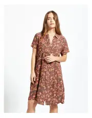 [Emerge] Brixton Beauford Dress Rum Raisin in Brown