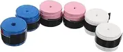 Outanaya 6pcs Tennis Badminton Racket Grip Tape Elastic Slip Overgrips Sweat Absorbent Handle for Enhanced Control Easy to Install Replace for Courts