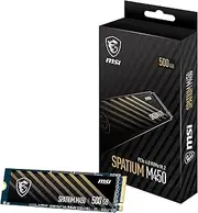 MSI SPATIUM M450 NVMe M.2 Internal Solid State Drive, 500 GB