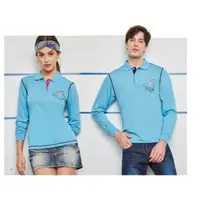 在飛比找momo購物網優惠-【spar】男版印花長袖POLO衫(SA107901海藍)