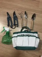 New 7 piece mini gardening tool set for succulents, bonsai, kids 1st garden kit