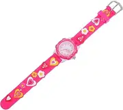 [MOBUTOFU] Watch Cartoon Time Educational Toy Kid Party Favor Kid Wrist Clock Children Para Niños Pink Quartz