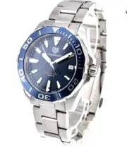 Tag Heuer Aquaracer WAY101C.BA0746 Blue Dial Bezel 300 Meter Watch Box & Papers