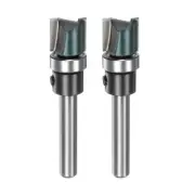 2pcs Pattern Flush Trim Router Bit 15/32" Cutting Length for DIY, Dark Green