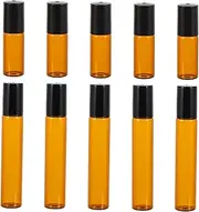 SAFIGLE 10Pcs Essential Oil Roller Bottles Travel Glass Bottles with Tight Fitting Lids Lightweight Portable Containers for DIY Perfumes and Liquid Storage