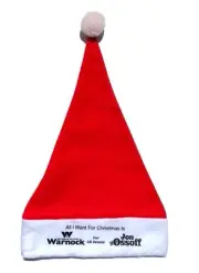 All I Want For Christmas Is Jon Ossoff Raphael Warnock For US Senate Santa Hat