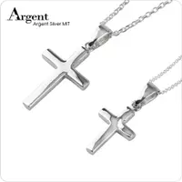 在飛比找蝦皮購物優惠-【Argent】情人對墜系列「方柱十字架(中+小)」純銀項鍊