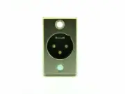 MALE MICROPHONE CONNECTOR PANEL MOUNT 3 PIN