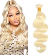 613 Blonde Bundles Human Hair 14 Inch 12A Grade 613 Body Wave Bundles 100% Un...