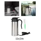 Car Kettle Water Heating Cup Leakproof Stainless Steel Coffee Warmer for Self