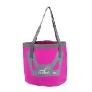 12L Collapsible Bucket, Portable Folding Water Storage Wash Basin, Purple