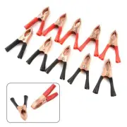 10pcs Car 70mm Alligator Clips Battery Clamps Electrical Voltage Testers Tools