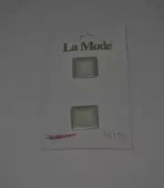La Mode - Vintage - Buttons - # 34174 -Olive - Square - 19mm - 3/4" - New