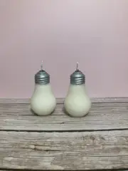 Lightbulb Shaped Candles - Set Of 2