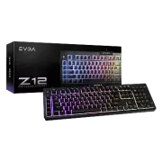 EVGA Z12 RGB Gaming Keyboard RGB Backlit LED 5 Programmable Macro Keys Media Key