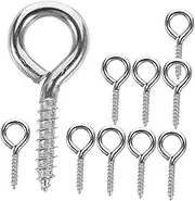 NOLITOY 10Pcs Metal Heavy Duty Screw Eye for Crafts Cable Fixing Hooks Eye Screws for Pendant and Wire Attachment