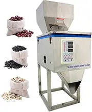 10-999 g Powder Filling Machine, 200 W Automatic Weighing Granule Powder Filling Machine Stainless Steel Powder Particles Subpackage Food Filling Machine for Chemical Powder, Flour, Sesame, Coffee