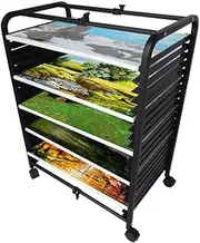 Art Drying Rack, Oil Painting Board Rack A2/4K/A3/8K, with Pulleys, Width Retractable 40-60 Cm | Stacking Rack for Painting, Etc., Children's Gifts