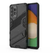 For Samsung A73 5G Shockproof Dual-Layer Stand Cover - Black