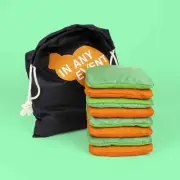 BEAN BAG SET - 8 PACK | Cornhole Toss Game Duck Cloth Canvas And Microsuede