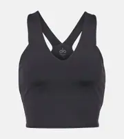 [Alo Yoga] Alo Yoga Airbrush Real sports bra AU 12 black