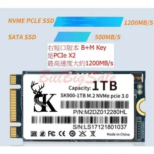 1TB WWAN第二固態硬碟(M.2 2242 NVMe SSD)5年保固 PCIe Gen3x2 全新
