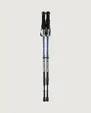 Kathmandu Fizan Prestige Flexible Antishock Lightweight Adjustable AS Poles Pair Unisex Black/Blue 2PC