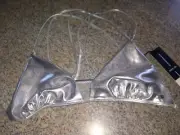 Dolce Vita Womens String Bikini SwimTop Silver Metallic NEW WITH TAGS Small
