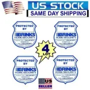 4 BRINKS HOME SECURITY MONITORING SYSTEM ALARM WINDOW DECAL WARNING STICKER SIGN