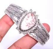 Rosetta Jasper 925 Sterling Silver Jewelry Cuff Adst. T56 A38 Valentine Gift