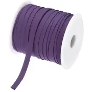 1/4 Inch Double Fold Bias Tape Cotton Bias Tape(Dark Purple 50 Yards)