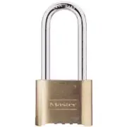 NEW MASTER LOCK 175DLH BRASS HARDENED STEEL COMBINATION PADLOCK 6903835