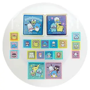 【SANRIO 三麗鷗】印泥印章組 附手提收納盒 L 綜合角色 朋友