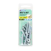 Zenith 1/4" x 38mm Zinc Plated Countersunk Bolt And Nut - 10 Pack