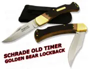 Schrade Old Timer DELRIN Golden Bear Lockback Knife 6OT